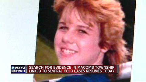 Search for evidence in Macomb Township linked to several cold cases resumes