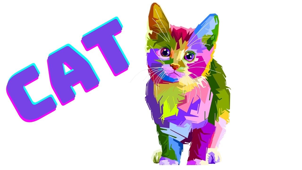 Very Easy! How to turn Words Cat Into a Cartoon Cat. (Wordtoons) learning step by step for kid