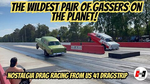 The Wildest Pair of Gassers on the Planet - US 41 Dragstrip #shorts