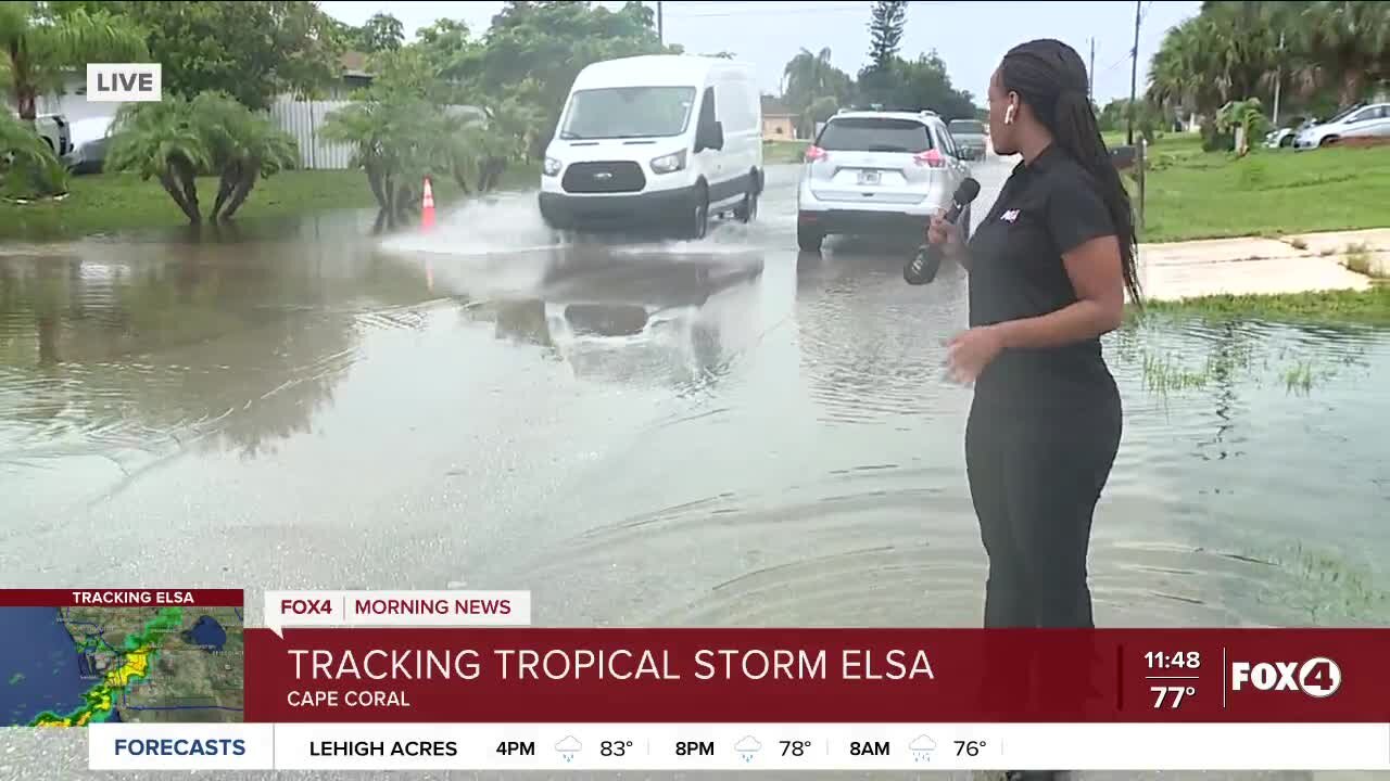 Parts of Hancock Bridge Parkway in Cape Coral floods