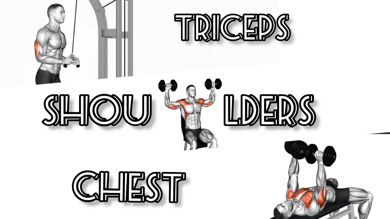 Triceps shoulder and chest workout at the gym !