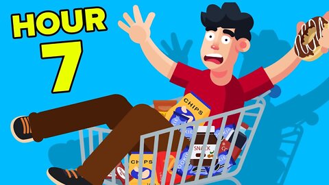 Spending 24 Hours In Grocery Store -- FUNNY CHALLENGE & EXPERIMENT