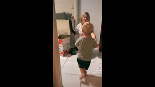 Toddler Is So Happy When His Mama Gets Home!