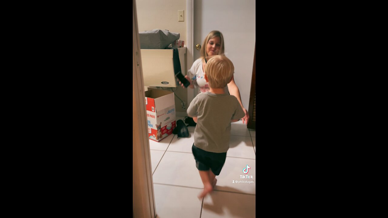 Toddler Is So Happy When His Mama Gets Home!