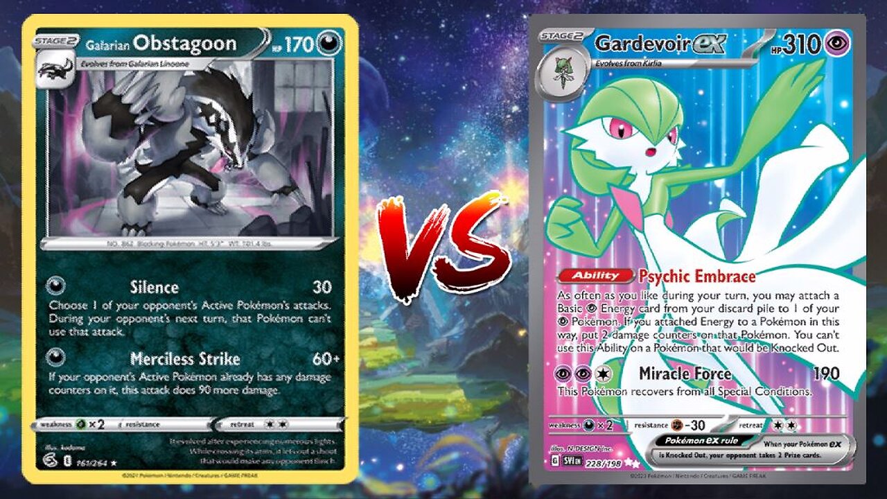 Pokemon TCG Live Galarian Obstagoon Mismagius VS Gardevoir EX!!