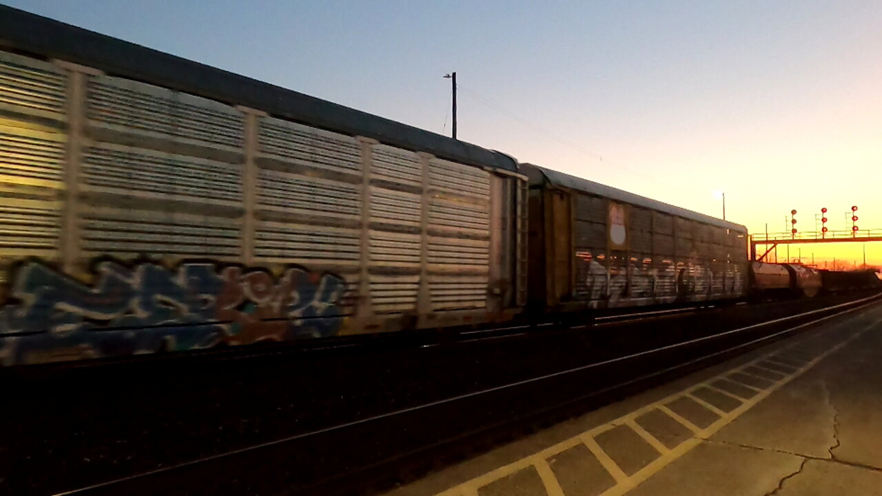 CN 2892 & CN 2982 Engines Manifest Train Eastbound In Ontario