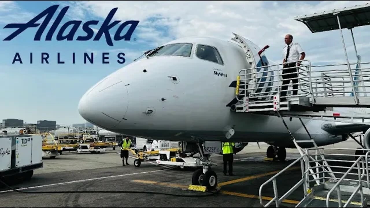 Trip Report: Alaska Airlines (Skywest) Embraer 175 SLC-LAX Economy Class (4K)