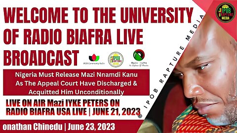 Welcome to the university Of Radio Biafra | Hausa - Service | Host: Mazi Jonathan | June 23, 2023