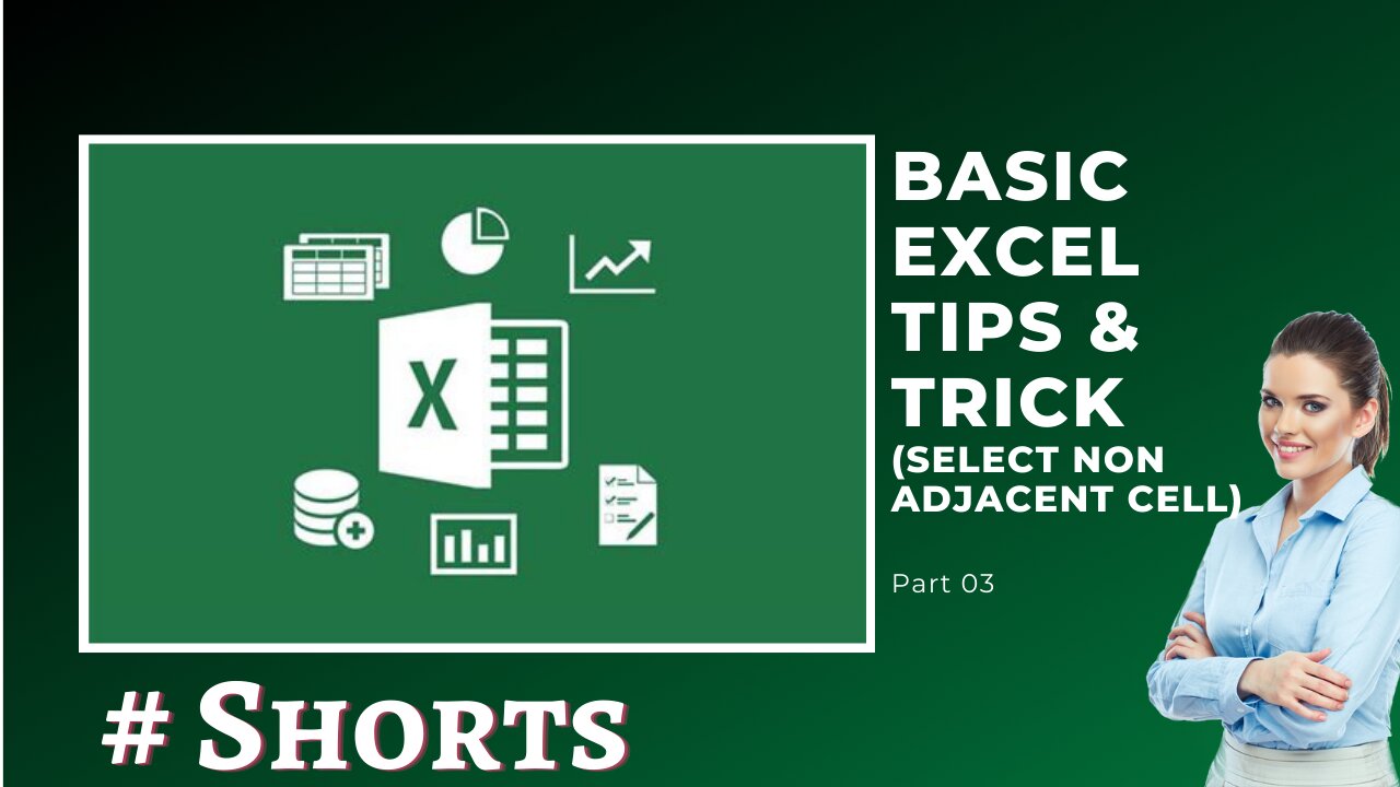 Basic Excel Tips Trick (Select Non Adjacent Cell) Part 3 #Excel #Learn