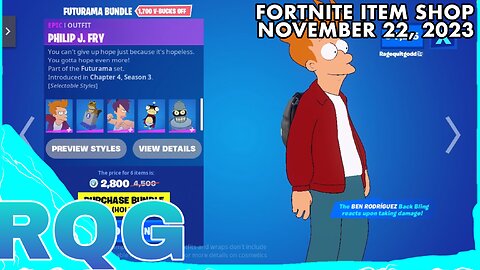 FUTURAMA IS BACK! FORTNITE ITEM SHOP (November 22, 2023)