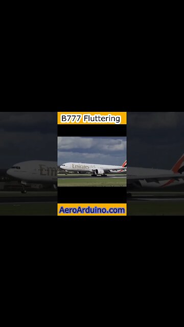 So Strong Wind Caused #Boeing B777 Fluttering #Aviation #Flying #AeroArduino