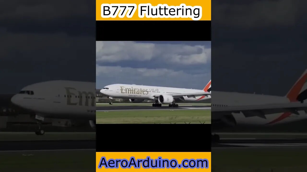 So Strong Wind Caused #Boeing B777 Fluttering #Aviation #Flying #AeroArduino