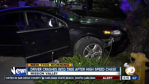 Woman arrested after chase ends in crash