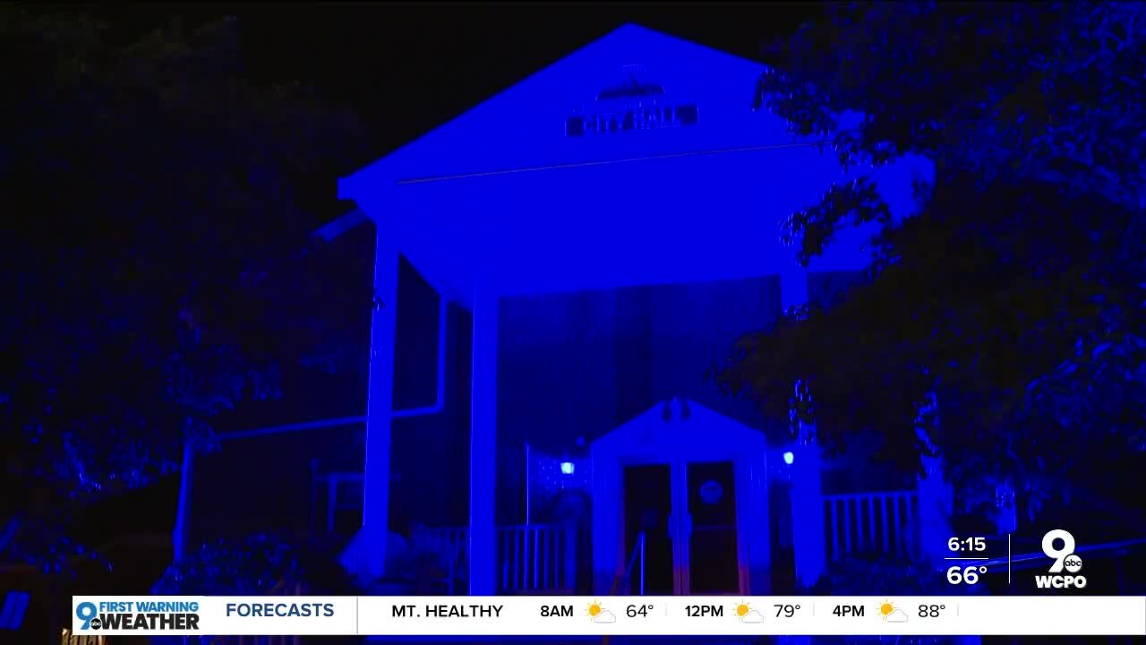 Local organizations light up blue to support foster care awareness month