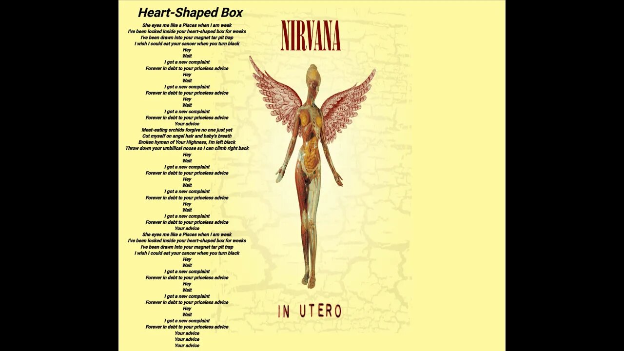 Nirvana - Heart Shaped Box - Nirvana lyrics [HQ]