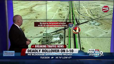 Victim dies following rollover crash on I-10E