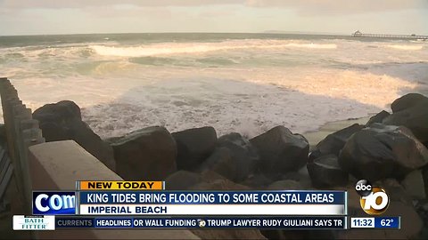 King tides flood some coastal areas