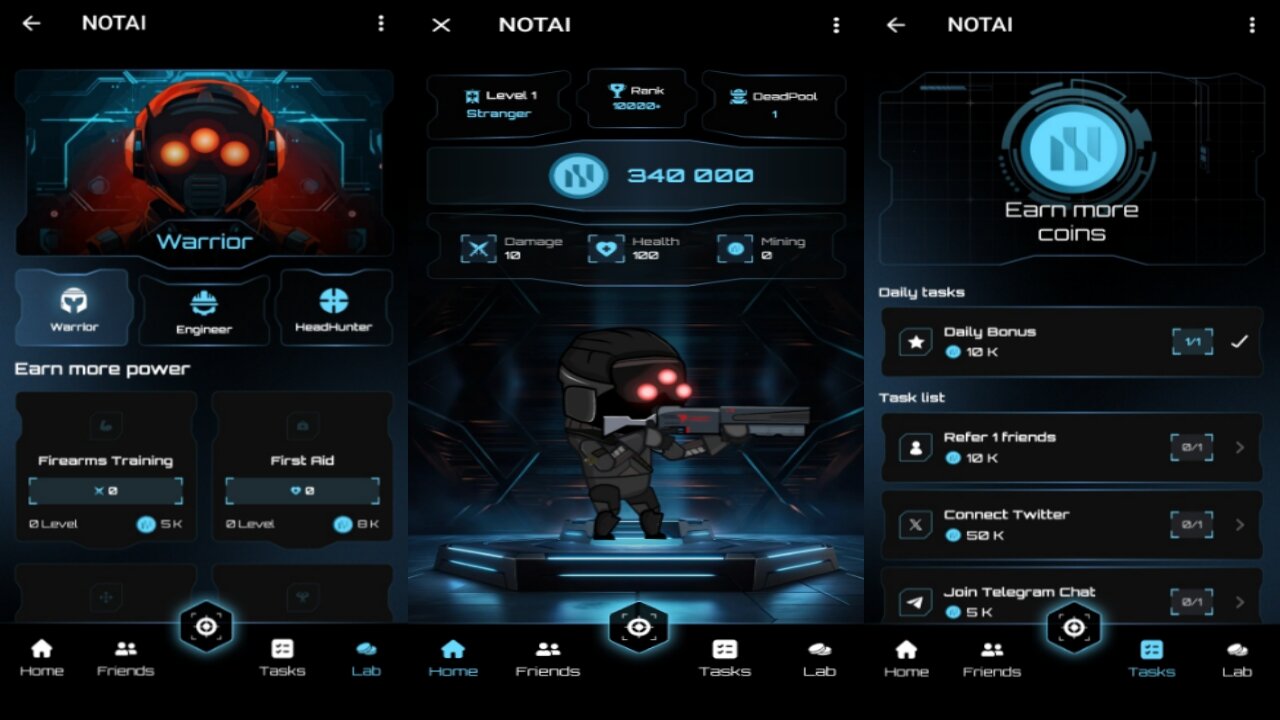 NOTAI | In-App Telegram Airdrop Mining Game | Play To Earn $NOTai Tokens