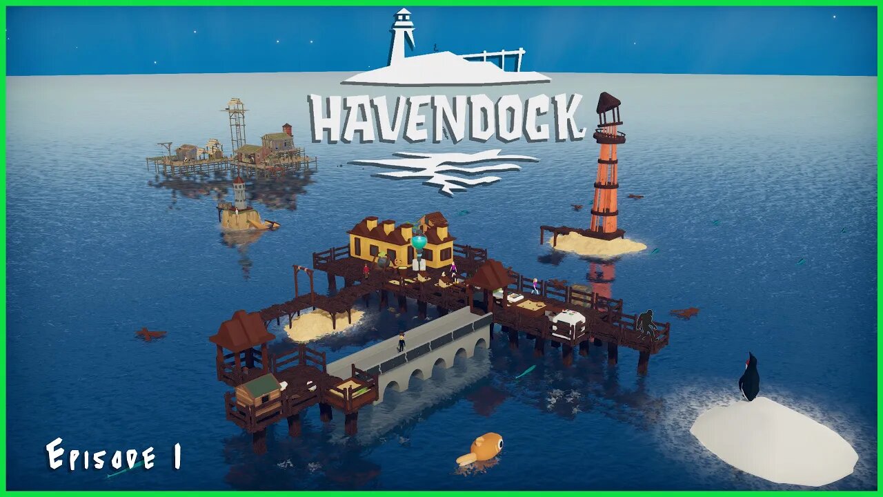 RAFT + MINECRAFT + ??? = HAVENDOCK! Survival city builder colony sim! Gameplay EP1