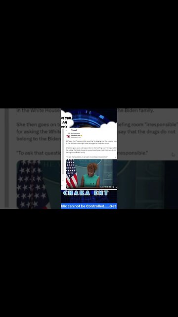 KJP it’s irresponsible to ask if the drugs found belong to the Bidens