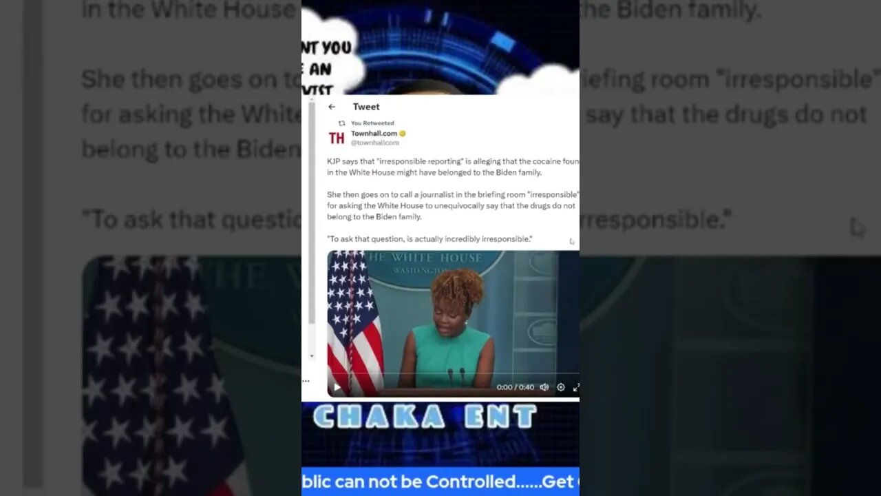 KJP it’s irresponsible to ask if the drugs found belong to the Bidens