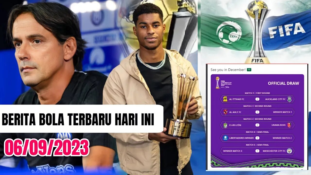 Inzaghi Perpanjang Kontrak,Marcus Rashford Terima Trofi PFA,Bagan Piala Dunia,Berita Bola Terbaru,