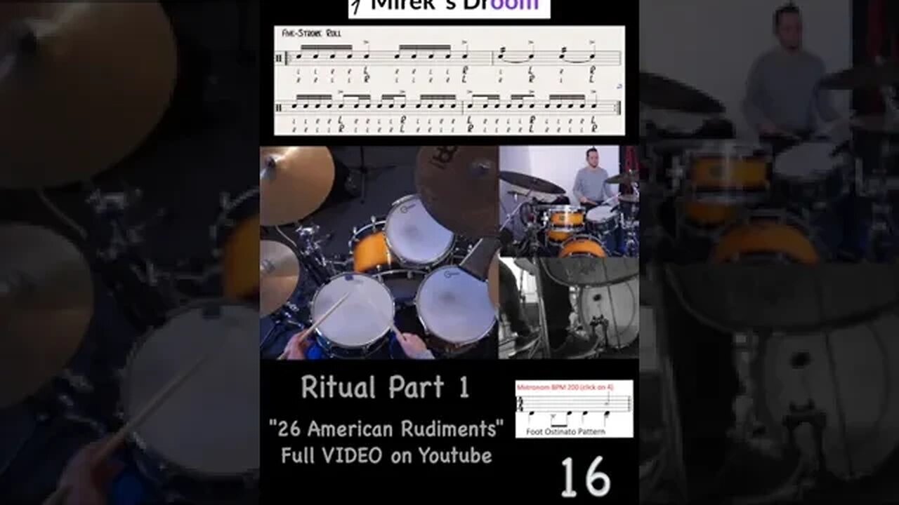 "26 American Rudiments" from Rudimental Ritual. Trailer: @mireksdroom