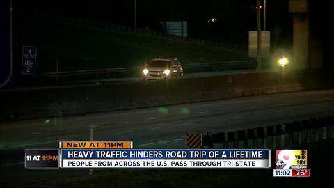 Drivers pass through Cincinnati to see total eclipse