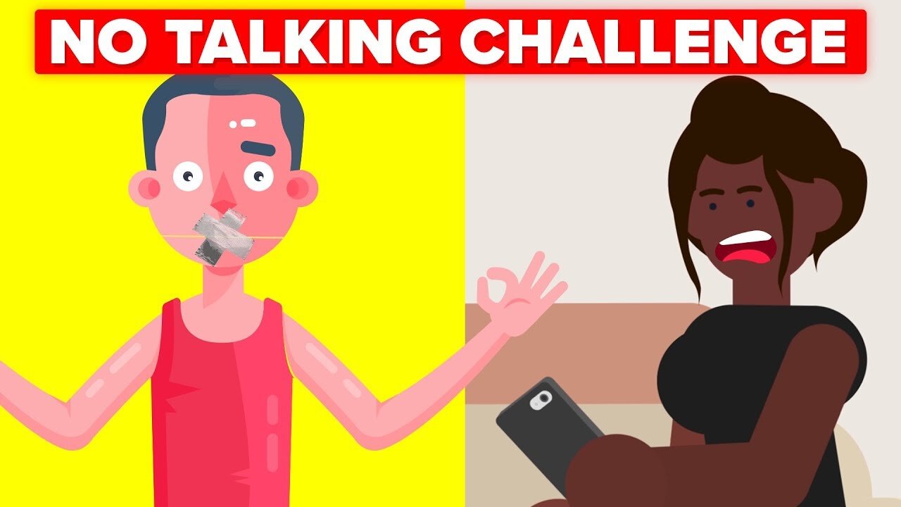 No Talking For 7 Days Challenge (Girlfriend Isn't Happy) -- FUNNY ANIMATION CHALLENGE