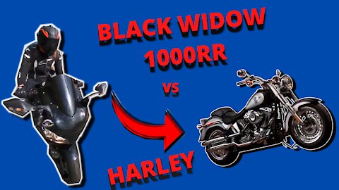 Black Widow cbr1000rr vs Harley Davidson