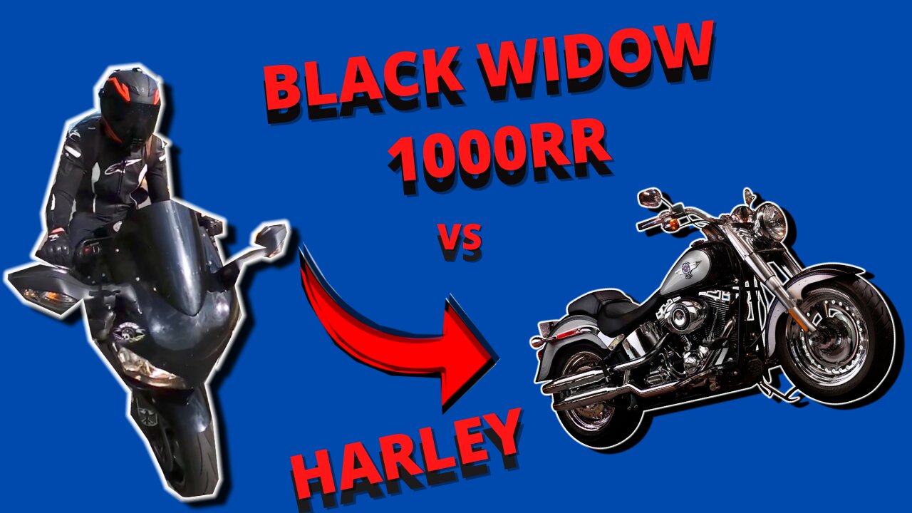 Black Widow cbr1000rr vs Harley Davidson