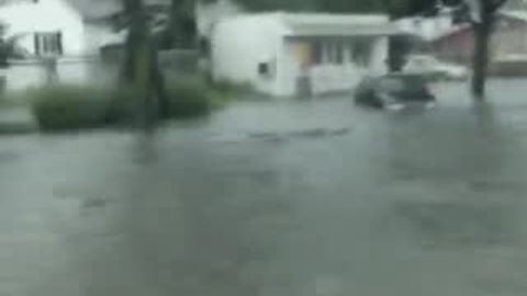 Capitol Dr. in Wauwatosa floods Monday