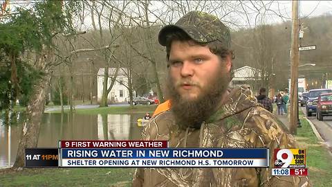 Rising water in New Richmond