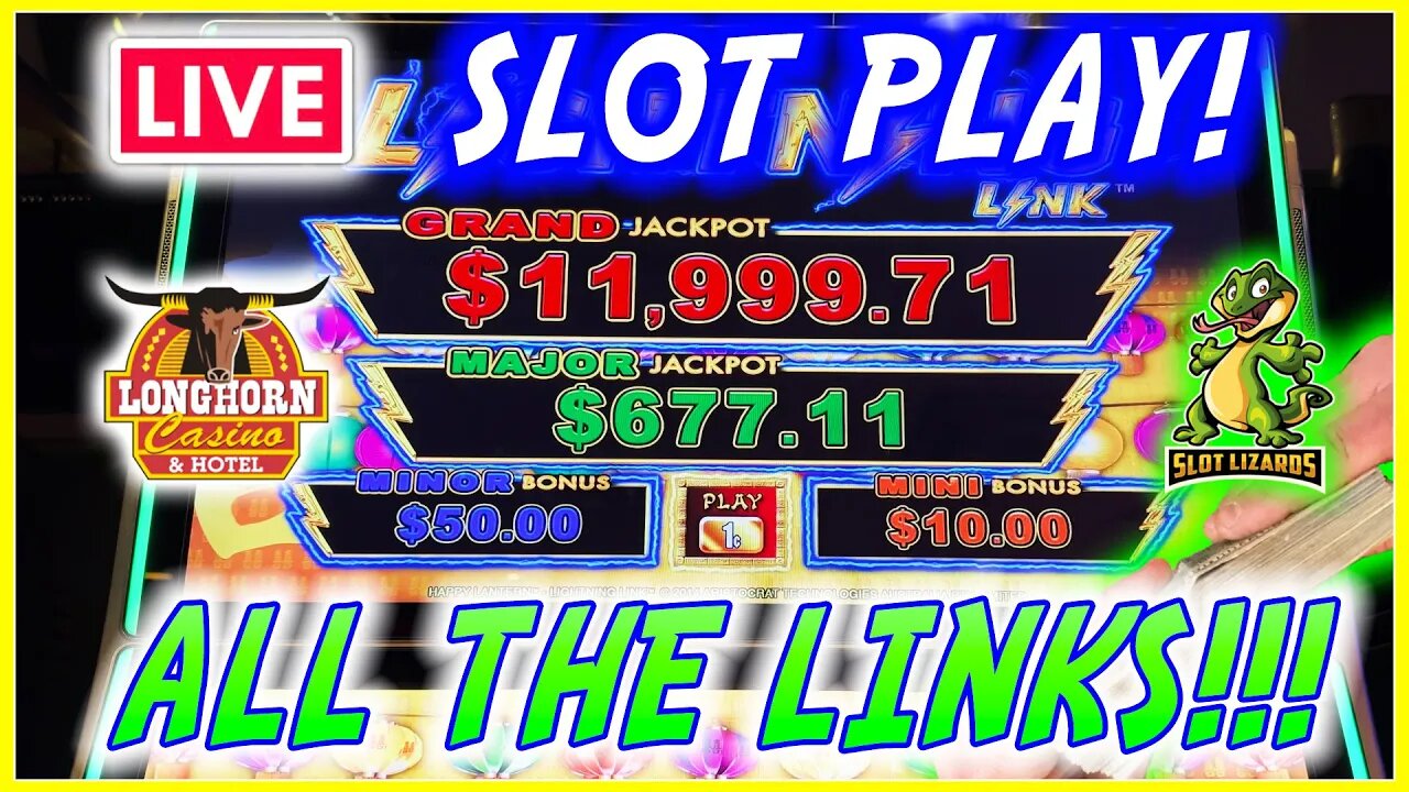 🔴 MORE LIVE SLOTS! LIGHTNING LINK GRAND JACKPOT CHALLENGE! LET'S GO! LONGHORN CASINO!