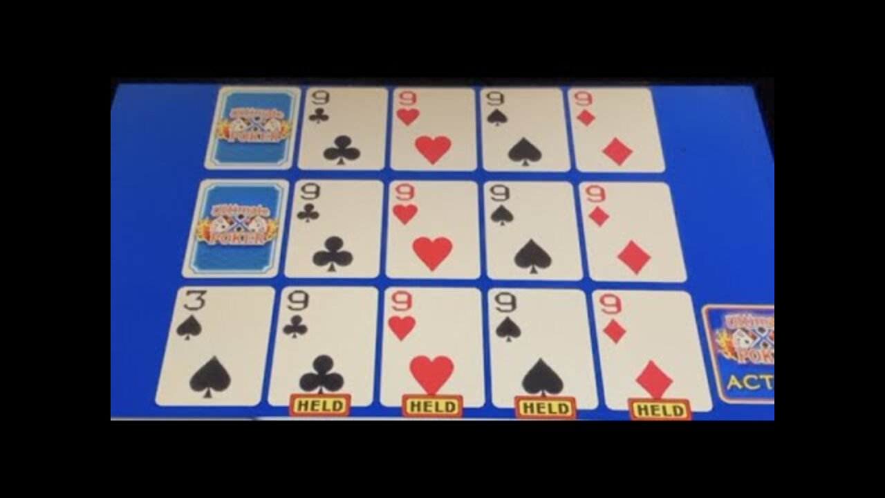 Ultimate X triple play draw #videopoker