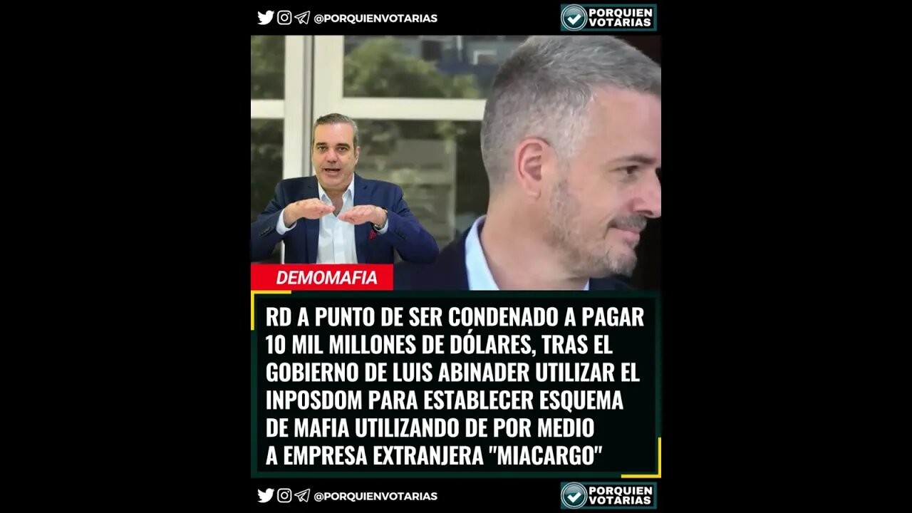 GOBIERNO DE LUIS ABINADER EN CASO JUDICIAL EN ESTADOS UNIDOS Y AHORA EN RD POR MAFIA EN EL INPOSDOM