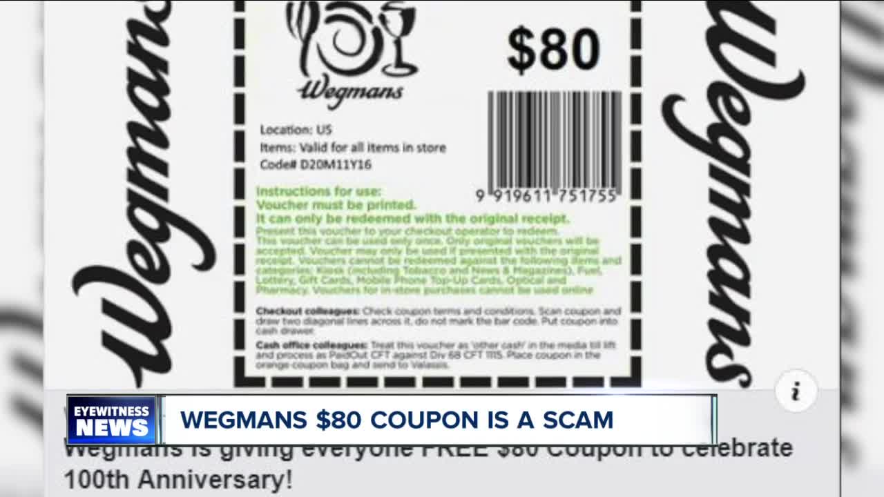 Attention Wegmans shoppers! Do not click on this fake $80 coupon on social media