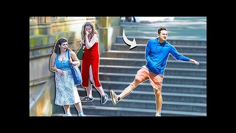 Funny Fart Prank in NYC! Staircase of DOOM!