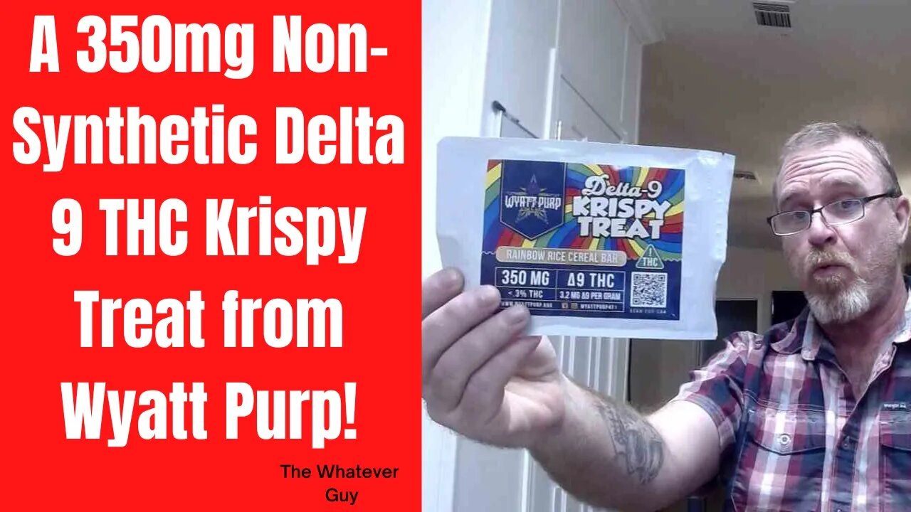 A 350mg Non-Synthetic Delta 9 THC Krispy Treat from Wyatt Purp!