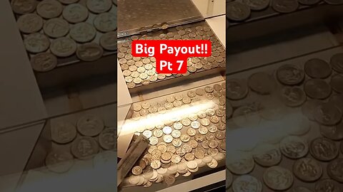 Big Payout! Bonus hole coin pusher. Pt 7. #coinpusher #coinpusherjackpot #arcade