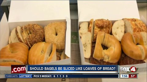 How do you slice your bagel? Debate heats up on social media