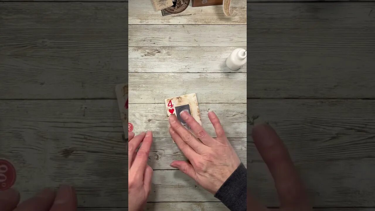 Altered Playing Card: Daddy as a boy.