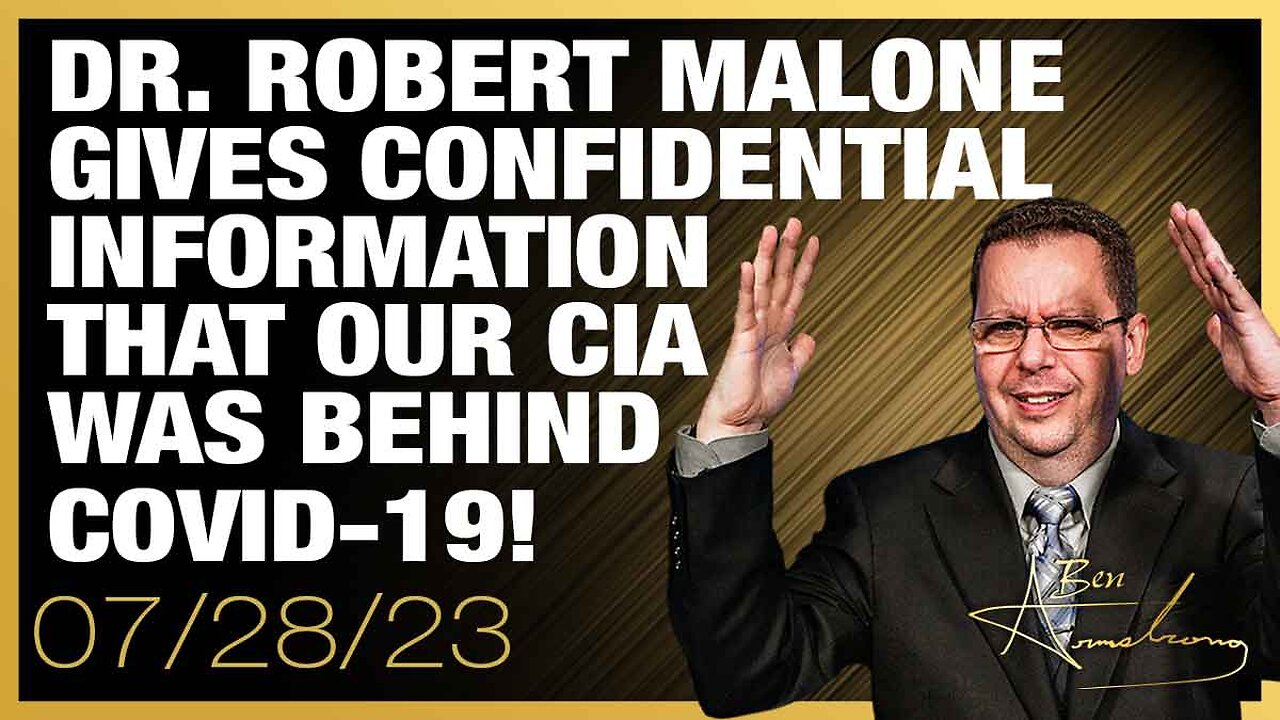 Dr. Robert Malone Gives Confidential Information That Our CIA Was Behind COVID-19!