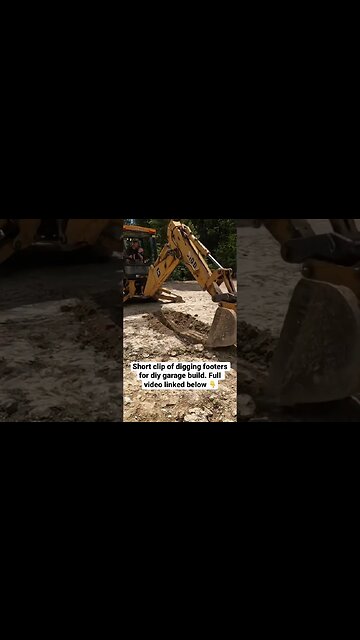 Digging garage foundation footers #shorts