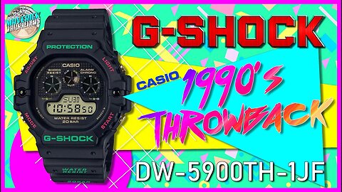 90's Throwback! | G-Shock Retro Three Eyes Quartz DW-5900TH-1JF Unbox & Review Maverick Helps Out