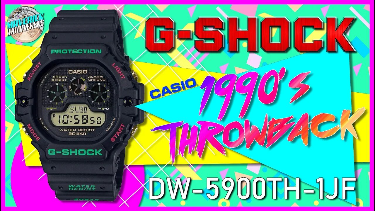 90's Throwback! | G-Shock Retro Three Eyes Quartz DW-5900TH-1JF Unbox & Review Maverick Helps Out