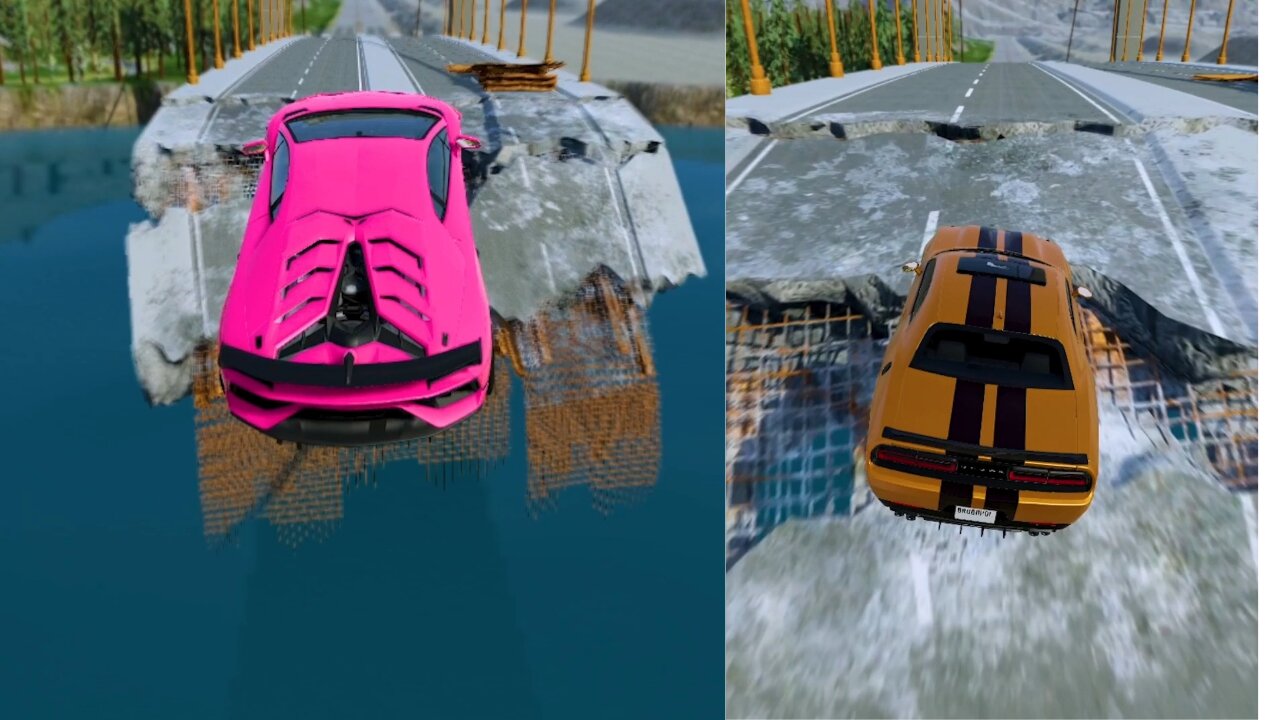 Beamng Cars Bridge Jump Test