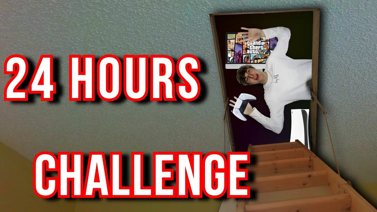 I Spent 24 Hours In Gaming Room In the Attic!