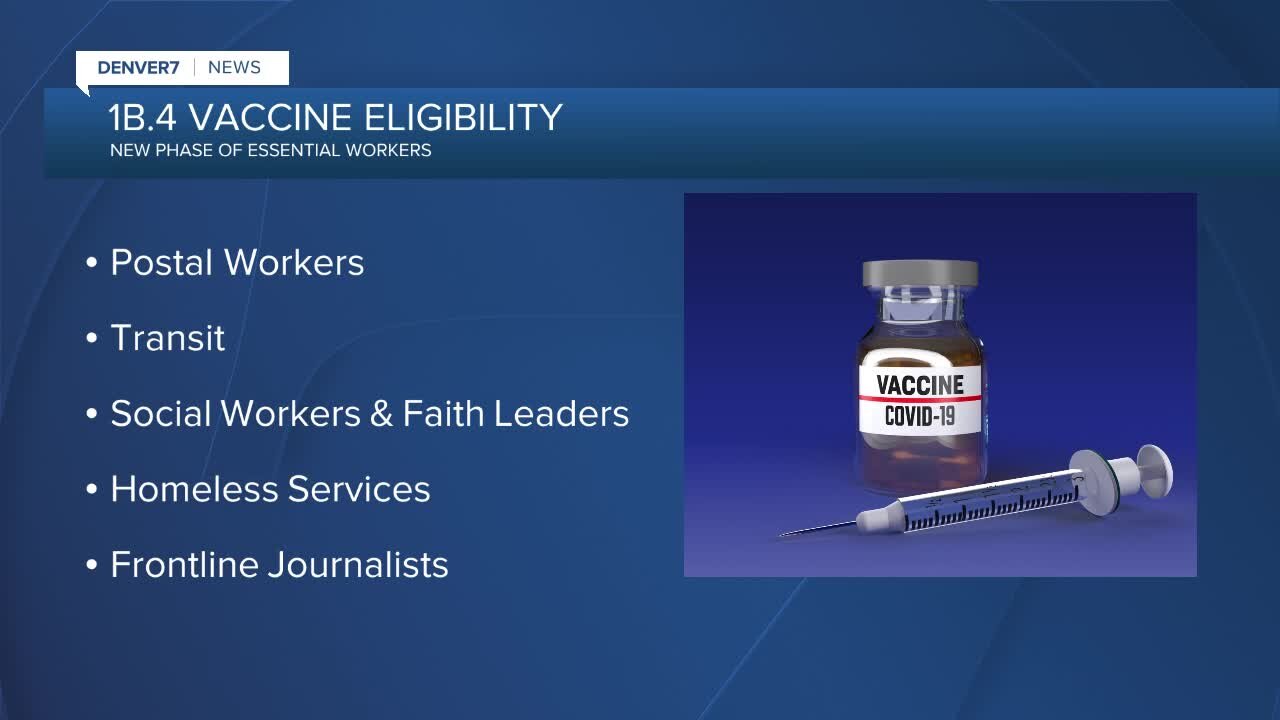 More essential workers are now eligible for vaccinations in Colorado