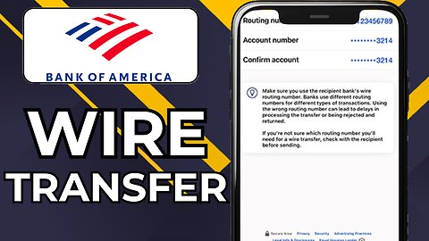 HOW TO WIRE TRANSFER ON BANK OF AMERICA APP